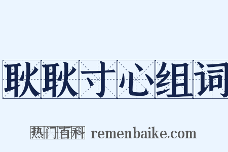 耿耿寸心组词是什么意思的图片